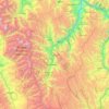 Mapa topográfico Huari, altitud, relieve
