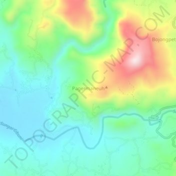 Mapa topográfico Pagermaneuh, altitud, relieve