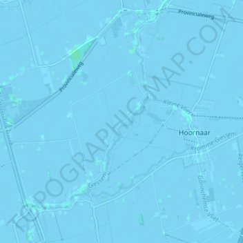 Mapa topográfico Overslingeland, altitud, relieve
