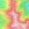 Mapa topográfico Hautacam, altitud, relieve