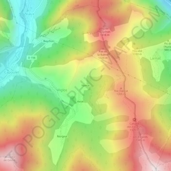 Mapa topográfico Norrat, altitud, relieve
