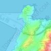 Mapa topográfico O Monte do Lobo, altitud, relieve