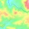 Mapa topográfico Rociana, altitud, relieve