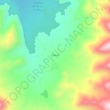 Mapa topográfico El Mauro, altitud, relieve