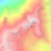 Mapa topográfico Cerro Catedral de Lo Valdés Sur, altitud, relieve