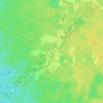 Mapa topográfico Thiot, altitud, relieve