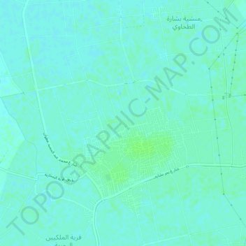 Mapa topográfico Al Husayniyah, altitud, relieve