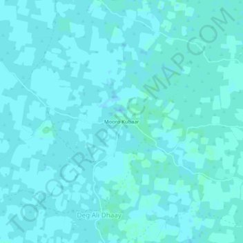 Mapa topográfico Mooro Kubaar, altitud, relieve