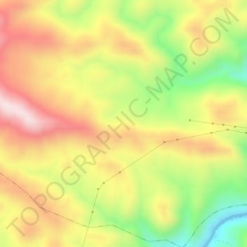 Mapa topográfico Llanas, altitud, relieve