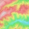 Mapa topográfico Les Estrets, altitud, relieve
