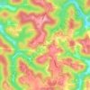 Mapa topográfico McGee, altitud, relieve