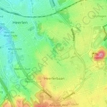 Mapa topográfico Onderste Caumer, altitud, relieve