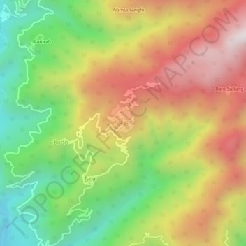 Mapa topográfico 萨瓦, altitud, relieve