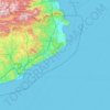 Mapa topográfico Costa Brava, altitud, relieve
