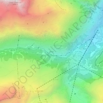 Mapa topográfico Zmutt, altitud, relieve