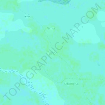 Mapa topográfico Toulous, altitud, relieve
