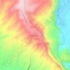 Mapa topográfico Batur Utara, altitud, relieve