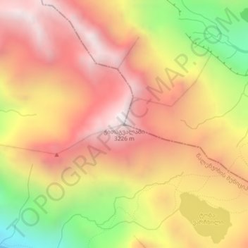 Mapa topográfico Chitagvalashi, altitud, relieve
