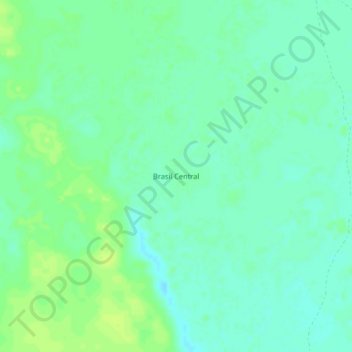 Mapa topográfico Brasil Central, altitud, relieve