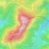 Mapa topográfico Aiako Harria, altitud, relieve