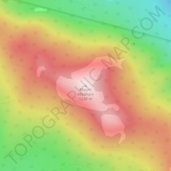 Mapa topográfico Mount Abraham, altitud, relieve
