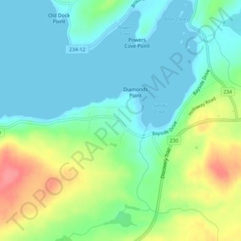 Mapa topográfico Lethbridge, altitud, relieve