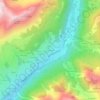 Mapa topográfico Champlan, altitud, relieve