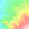 Mapa topográfico Tamblang, altitud, relieve