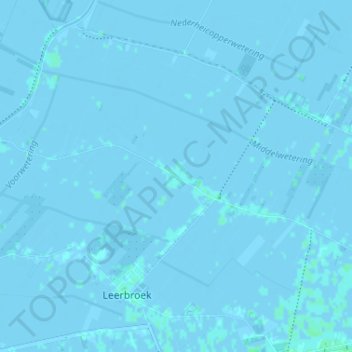 Mapa topográfico Middelkoop, altitud, relieve