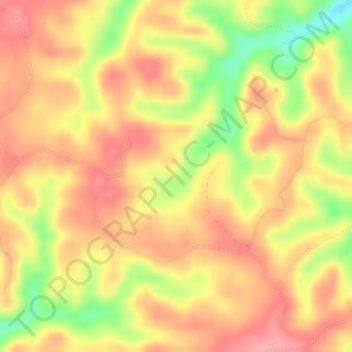 Mapa topográfico Cheatham State Wildlife Management Area, altitud, relieve