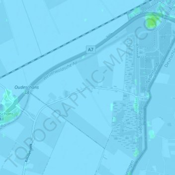 Mapa topográfico Hamdijk, altitud, relieve