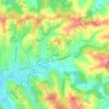 Mapa topográfico Gouardéré, altitud, relieve