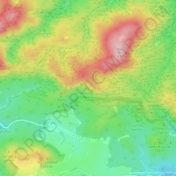 Mapa topográfico Paroh, altitud, relieve