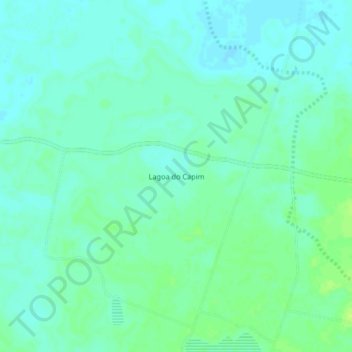 Mapa topográfico Lagoa do Capim, altitud, relieve