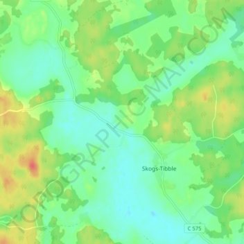Mapa topográfico Ingla, altitud, relieve