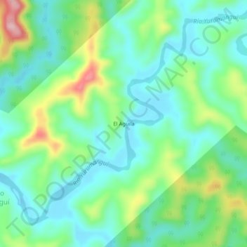 Mapa topográfico El Aguila, altitud, relieve