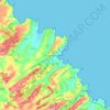 Mapa topográfico Luanco, altitud, relieve