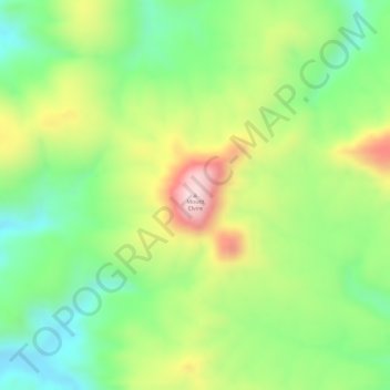 Mapa topográfico Mount Elvire, altitud, relieve