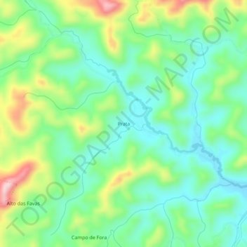 Mapa topográfico Prata, altitud, relieve