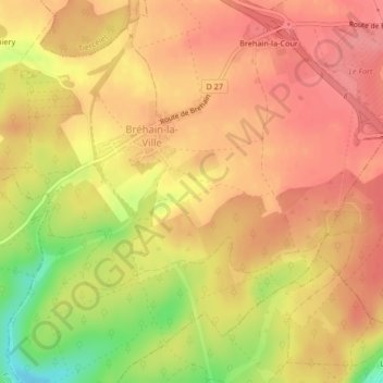 Mapa topográfico La Schleide, altitud, relieve