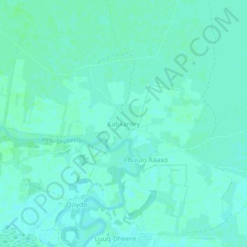 Mapa topográfico Kabxanley, altitud, relieve