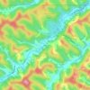 Mapa topográfico Wana, altitud, relieve