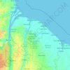 Mapa topográfico Demerara-Mahaica Region, altitud, relieve