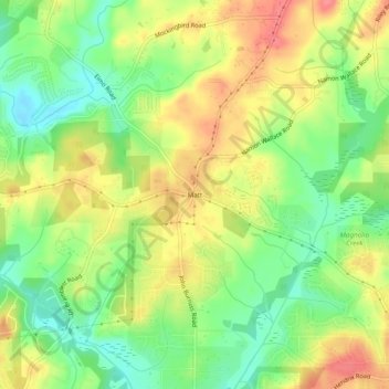Mapa topográfico Matt, altitud, relieve