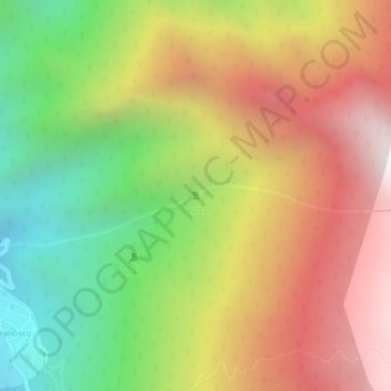 Mapa topográfico Quebrada del Toro, altitud, relieve