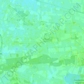 Mapa topográfico Veldhoek, altitud, relieve