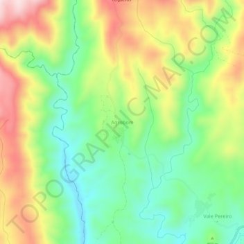Mapa topográfico Agrobom, altitud, relieve