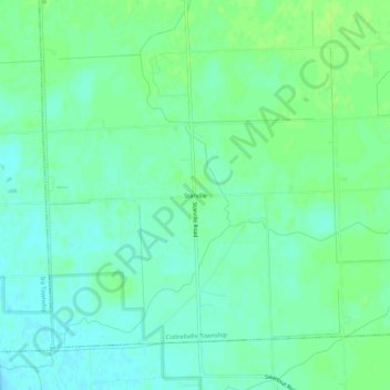 Mapa topográfico Starville, altitud, relieve