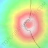 Mapa topográfico Volcán Parinacota, altitud, relieve