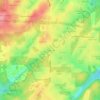 Mapa topográfico Chapel Hill, altitud, relieve